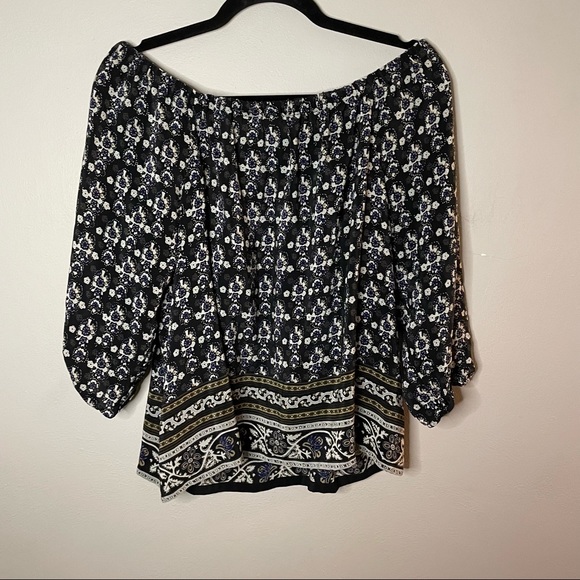 Madewell Tops - Madewell Silk Gardenhouse Off the Shoulder Top in Abstract Floral Women’s Size M